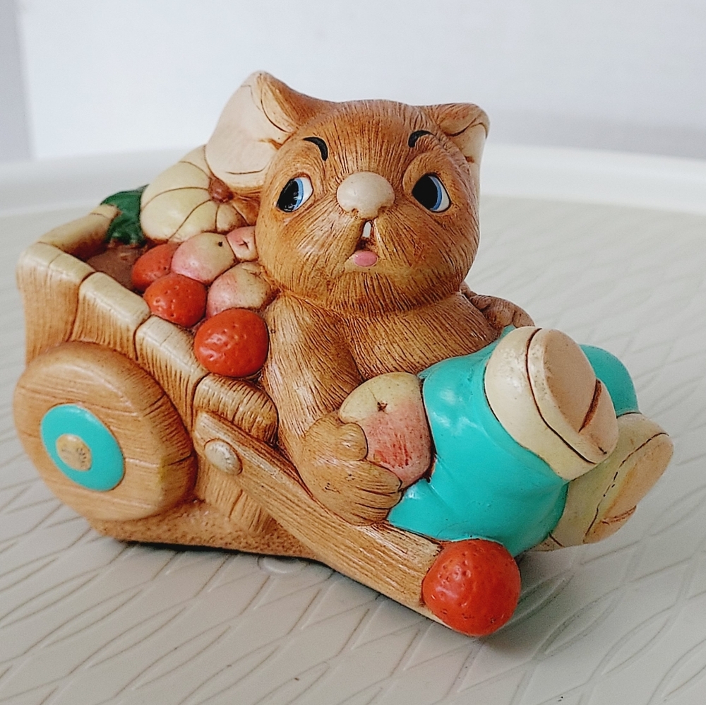 💚FINAL💲Vtg Pendelfin "Barrow Boy" Adorable Bunny Figurine with Cart *England🤍